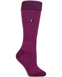 Heat Holders - Ladies Thick Winter Warm Knee High Ribbed Thermal Boot Socks - Lyst