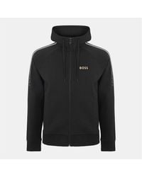 BOSS - Zip Neck Raglan Sleeve Sweatshirt - Lyst
