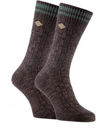 Farah - 2 Pack Thick Cotton Chunky Knitted Formal Boot Socks - Lyst