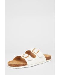 Quiz - Double Buckle Flat Sandals - Lyst