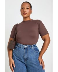 Boohoo - Plus Second Skin Crew Neck Everyday Tee - Lyst
