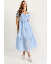 Bianco Lucci - Embroidered Heart Collar Maxi Dress - Lyst