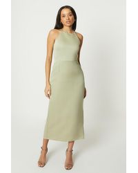 Debut London - By Coast Halterneck Satin Column Bridesmaids Dress - Lyst