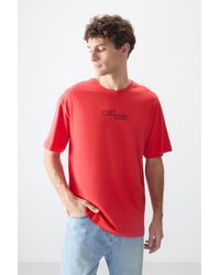 TOMMY LIFE - Oversized Cotton Printed T-Shirt - Lyst
