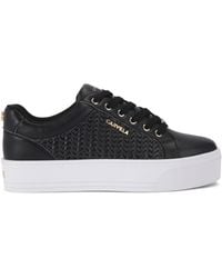 Carvela Kurt Geiger - Sardinia Logo-Embossed Faux-Leather Low-Top Trainers - Lyst