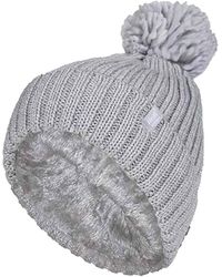 Heat Holders - Ladies Ribbed Cuffed Thermal Insulated Winter Pom Pom Bobble Hat - Lyst
