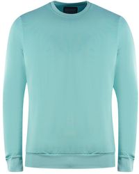 Lyle & Scott - Golf Tech Crew Neck Pale Marine Jumper - Lyst