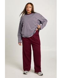 Boohoo - Plus Rib Pleated Balloon Joggers - Lyst