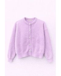 MixRay - Oversized Jacquard Button Cardigan - Lyst