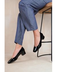 Where's That From - Wheres 'Seattle' Wide Fit Low Block Heel With Square Toe - Lyst