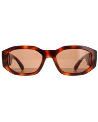 Versace - Rectangle Havana Dark Ve4361 Sunglasses - Lyst