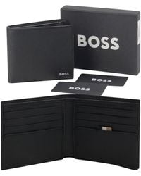 BOSS - Leather Wallet Zair_8Cc Bifold Credit Cardholder - Lyst