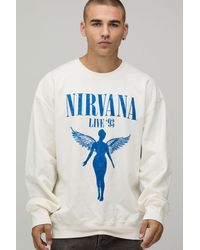 BoohooMAN - Oversized Nirvana License Print Sweatshirt - Lyst