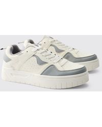 BoohooMAN - Pu Panel Detail Chunky Sole Trainer - Lyst