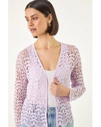 Roman - Crochet Edge To Cardigan - Lyst