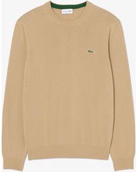 Lacoste - Organic Cotton Crew Neck Sweater - Lyst