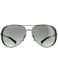 Michael Kors - Aviator Gunmetal Gradient Sunglasses - Lyst