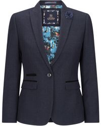 TruClothing - Tailored Fit Tweed Check Blazer Wool Jacket - Lyst