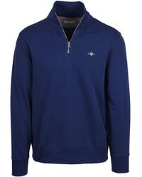GANT - Reg Shield Half Zip Sweatshirt Persian Cotton - Lyst