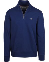 GANT - Reg Shield Half Zip Sweatshirt Persian Cotton - Lyst