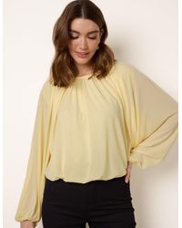 Blue Vanilla - Batwing Puffball Blouse - Lyst