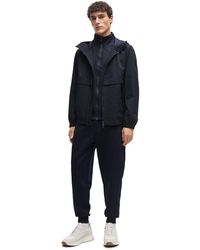 BOSS - Crispian Hooded Solid Patterned Rain Jacket - Lyst