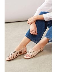 Good for the Sole - Maggie Multi Strap Slingback Flat Sandals - Lyst
