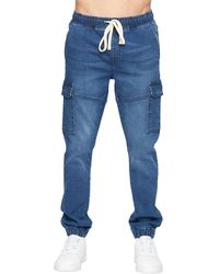 Crosshatch - Malimore Cuffed Ankle Cargo Jeans (Stone Wash) - Lyst