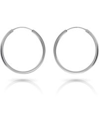 Orphelia - 'Agata' 925 Sterling Hoop Earrings - Lyst