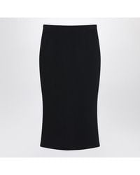 Givenchy - Midi Skirt With Pleats On The Back Viscose - Lyst