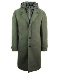 Lacoste - Wollen Jas Donkergroen - Lyst