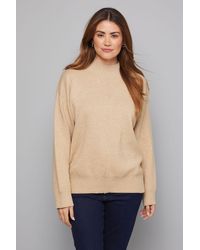 Wallis - Seam Detail Funnel Neck Jumper - Lyst