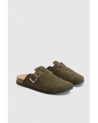 Boohoo - Faux Suede Basic Closed Toe Clogs - Lyst
