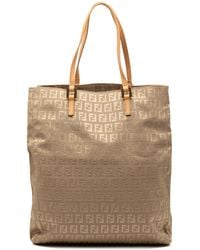 Fendi - Pre-Owned Zucchino Canvas Tote - Lyst