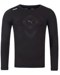 PUMA - Pb Tech Core Long Sleeve Base Layer Gym Training Top 511359 01 Textile - Lyst