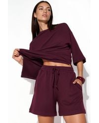 Busem - Mid-Waist Drawstring Sweat Shorts - Lyst
