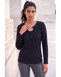 Roman - Horsebit Trim Textured Top - Lyst