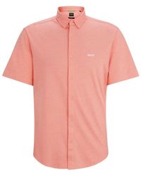 BOSS - Boss B_Motion _S Short Sleeved Shirt Peach - Lyst