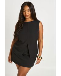 Boohoo - Plus Tailored Mini Skirt - Lyst