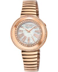Gevril - Gandria Swiss Diamond Watch, 316L Ss/Iprg Case, Mop Dial, Rg Bracelet - Lyst