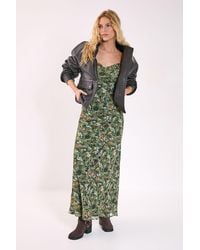 Nasty Gal - Floral Chiffon Cowl Ruffle Split Maxi Dress - Lyst