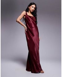 ASOS - Satin Scoop Neck Maxi Dress - Lyst