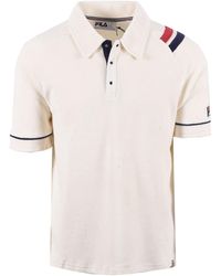 Fila - Massimo Terry Polo Gardenia/Garnet - Lyst