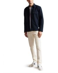 Ted Baker - Harwich Long-Sleeved Canvas Shacket - Lyst