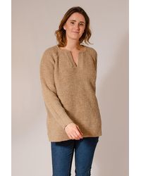 SELECTED - Round Notch Neck Wool Blend Jumper - Lyst