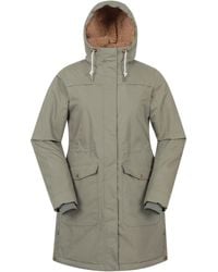 Mountain Warehouse - 'Acorn' Borg Lined Parka Jacket Waterproof Padded Coat Cotton - Lyst