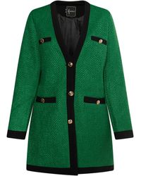 faina - Bouclé Blazer Groente - Lyst