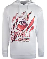 Roberto Cavalli - Peeking Tiger Design Hoodie Cotton - Lyst