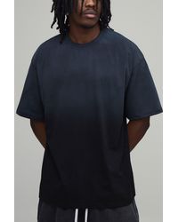 BoohooMAN - Tall Oversized Extended Neck Heavy Weight Spray Wash T-Shirt - Lyst