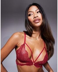 ASOS - Kimmy Lace Strappy Cut Out Triangle Bra - Lyst